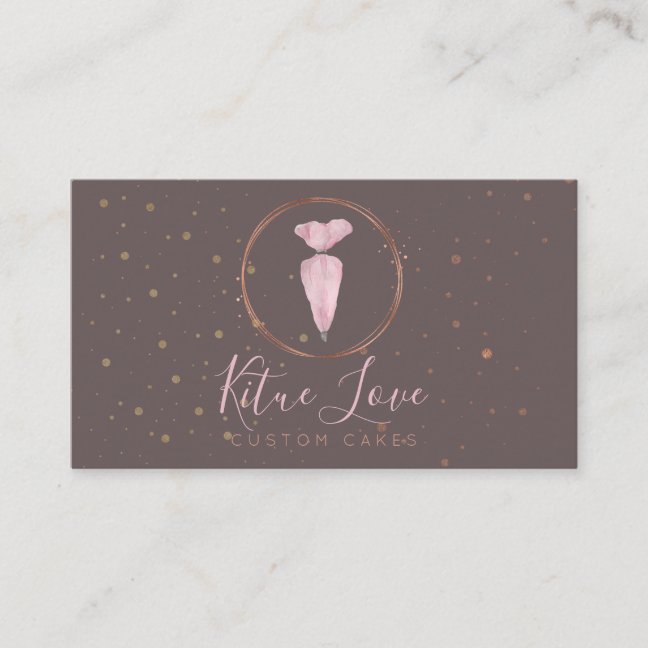 Bakery Pastry Patisserie Cake Maker elegant Business Card