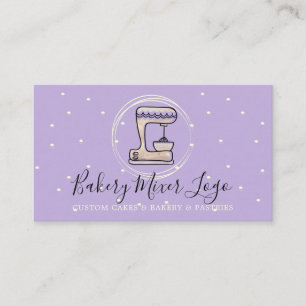 Bakery Pastry Patisserie cute purple Business Card