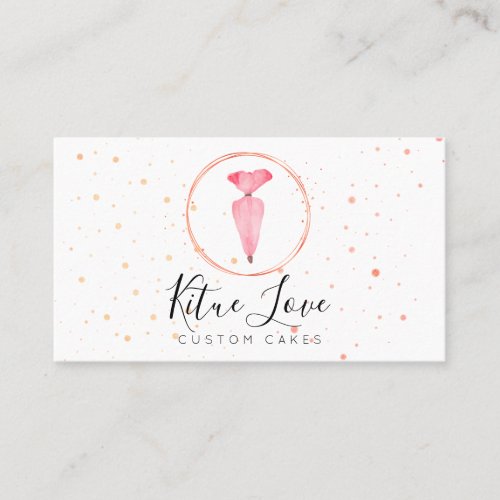 Bakery Pastry Patisserie Pink Cake Maker Business Card