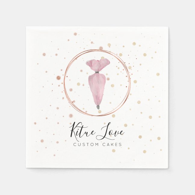 Bakery Pastry Patisserie Watercolor Cake Napkins