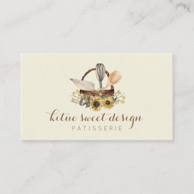 Bakery Pastry Rustic Cooking Business Card