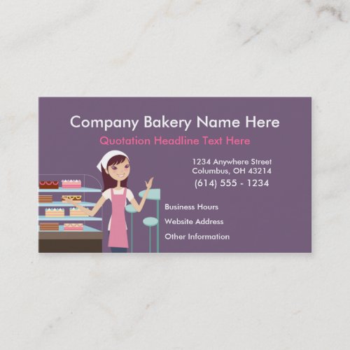 Bakery/Pastry Shop #2 Design 2 Business Cards