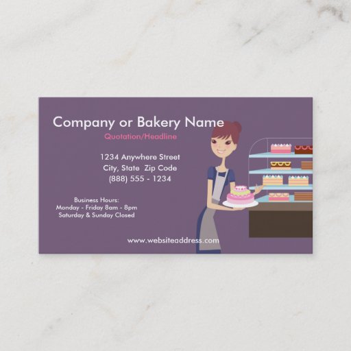 Customizable Bakery/Pastry Shop 4 Business Card