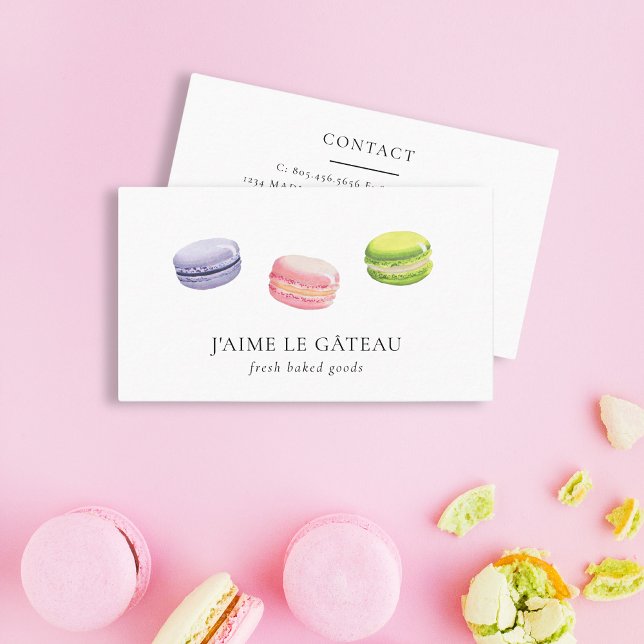 Bakery / Patisserie Macaron Business Card (Creator Uploaded)