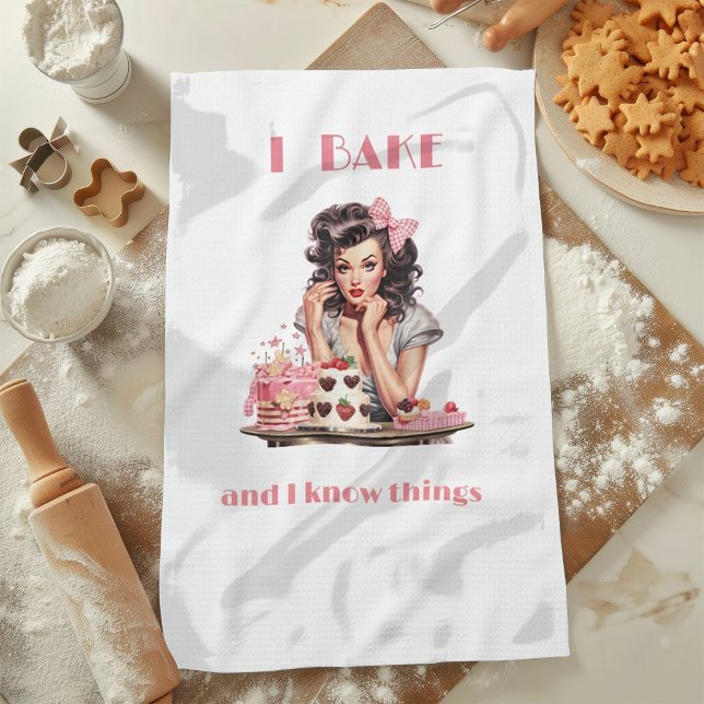 Bakery Pin-Up Girl Cakes and Pastries Kitchen Towel (Creator Uploaded)