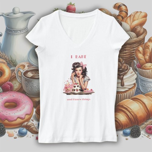 Bakery Pin_Up Girl Cakes and Pastries T_Shirt