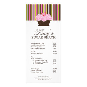 Bakery Price List Rack Card