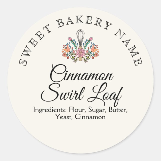 Bakery Product Label (Front)