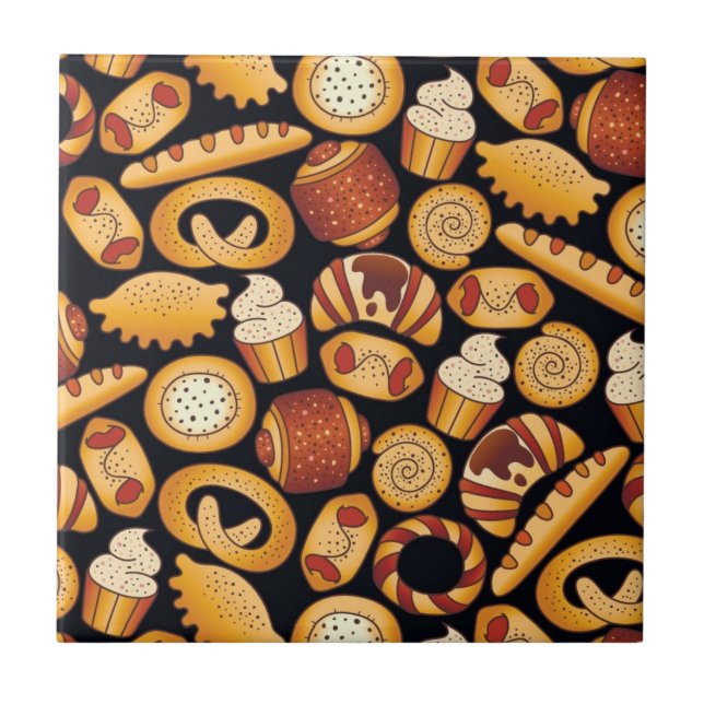 Bakery products ceramic tile (Front)
