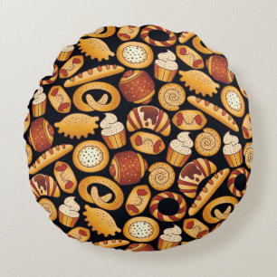 Bakery products round pillow