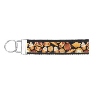 Bakery products wrist keychain