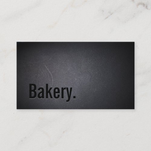 Professional Black Out Bakery Business Card