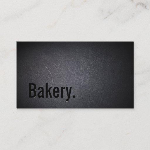 Customizable Professional Black Out Bakery Business Card