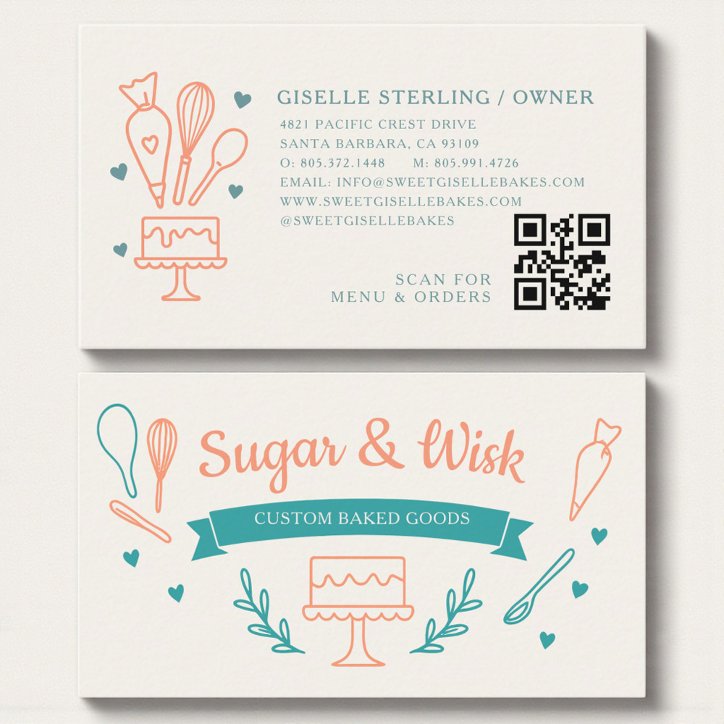 Bakery QR Code Business Card