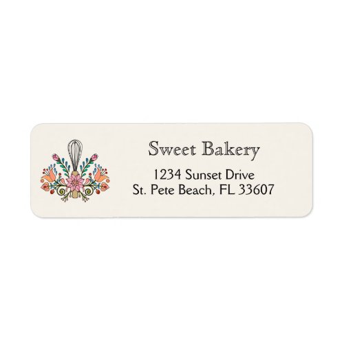 Bakery Return Address Label