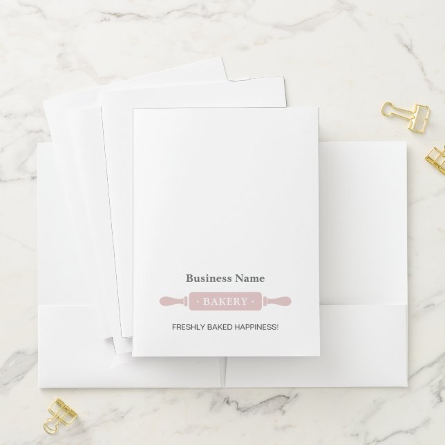 Bakery Rolling Pin Business  Pocket Folder (In Situ)