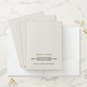 Bakery Rolling Pin Business  Pocket Folder