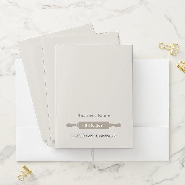 Bakery Rolling Pin Business  Pocket Folder (In Situ)