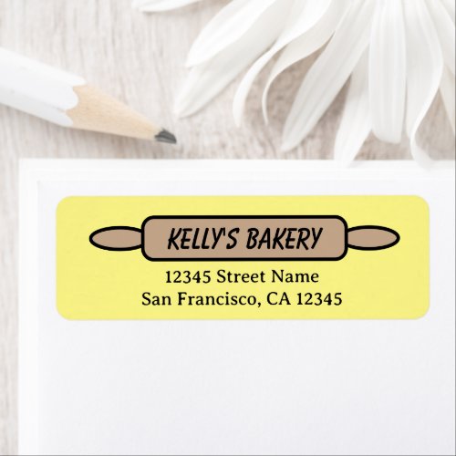 Bakery rolling pin custom address labels