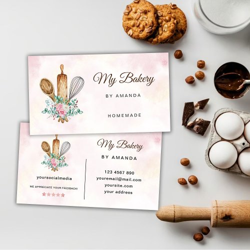 Bakery Rolling Pin Logo Business Card