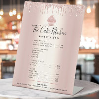 Bakery Rose Gold Glitter Drips Menu Price List
