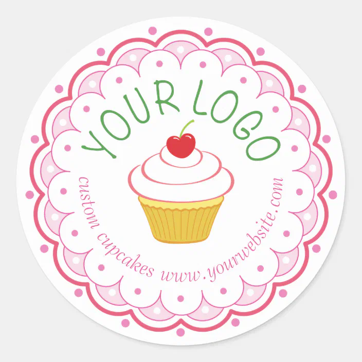 Personalised  Cup Cake Handmade Homemade Round Stickers Thank You Address 126 