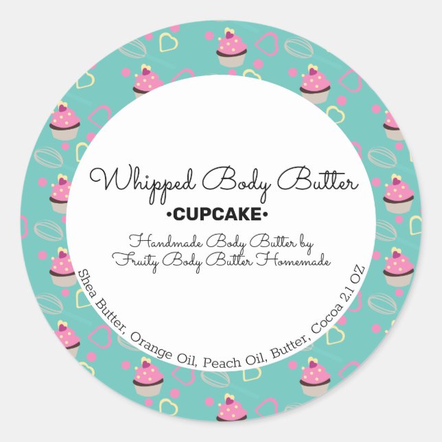 Bakery Scent Butter Bath Branding Packaging Classic Round Sticker (Front)