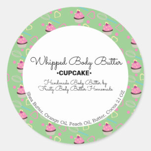 Bakery Scent Butter Bath Branding Packaging Classic Round Sticker