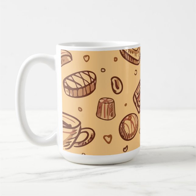 Bakery seamless pattern coffee mug (Left)