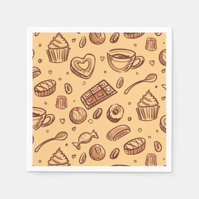 Bakery seamless pattern napkins (Front)