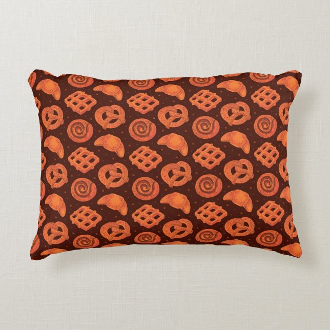 Bakery seamless pattern, texture. Boulangerie shop Accent Pillow (Front)