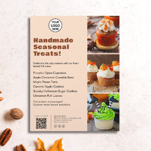 Bakery Seasonal Menu Custom Logo Business Flyer