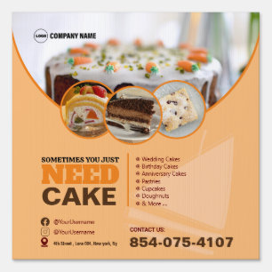 Bakery Services Yard Sign