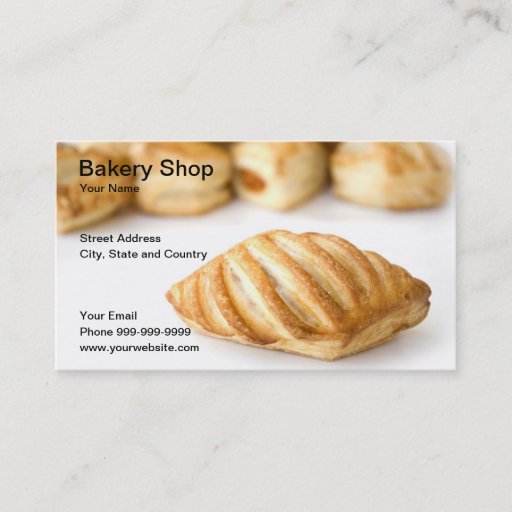Customizable bakery shop business card templates