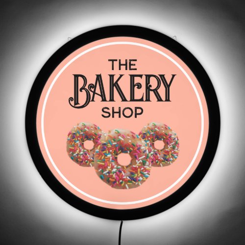 Bakery Shop Donuts Custom Business LED Sign