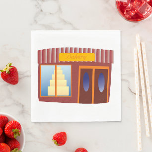 Bakery Shop Front Cake Store Napkins