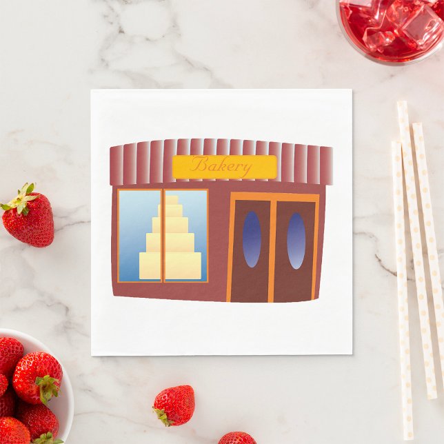 Bakery Shop Front Cake Store  Napkins (Creator Uploaded)