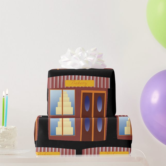 Bakery Shop Front Cake Store  Wrapping Paper (Creator Uploaded)