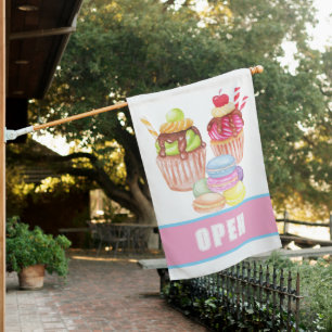 Bakery Shop OPEN Sign Cookies & Cupcakes