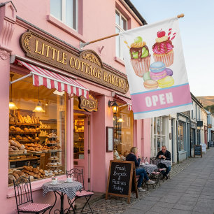 Bakery Shop OPEN Sign Cookies & Cupcakes
