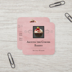 Bakery Shop Pink Business Card