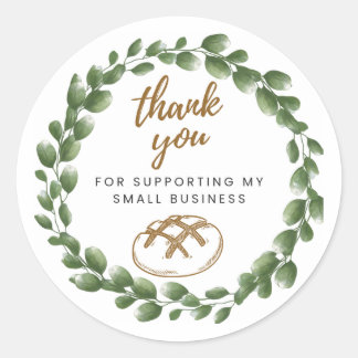 Bakery Sourdough Thank You Round Sticker