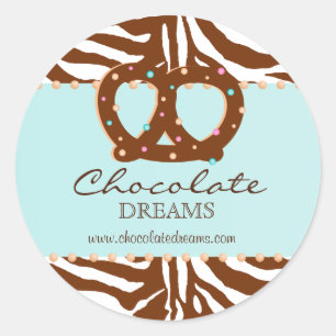 Bakery Stickers Pretzel Chocolate Blue 2