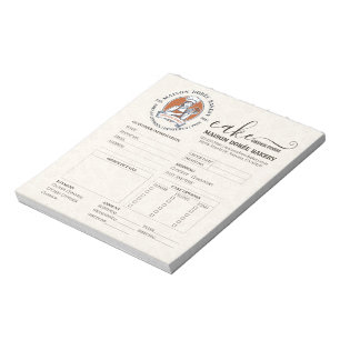 Bakery Store Pastry Chef Cake Baker Order Form Notepad