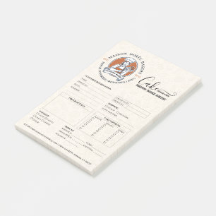 Bakery Store Pastry Chef Cake Baker Order Form Post-it Notes