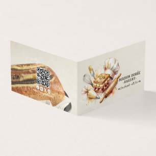 Bakery Store Pastry Chef Dessert Cake Baker Detail Business Card