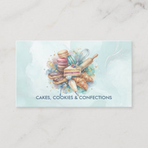 Bakery Store Pastry Chef Dessert Sweets Cake Baker Business Card