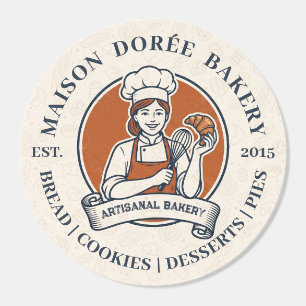 Bakery Store Pastry Chef Dessert Sweets Cake Baker Classic Round Sticker