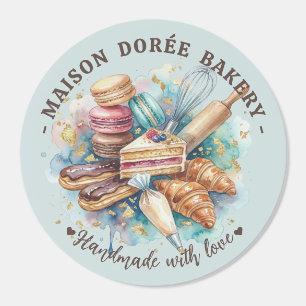 Bakery Store Pastry Chef Dessert Sweets Cake Baker Classic Round Sticker