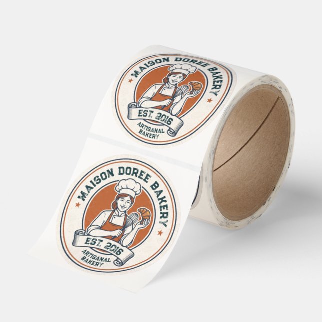 Bakery Store Pastry Chef Dessert Sweets Cake Baker Classic Round Sticker (Roll)